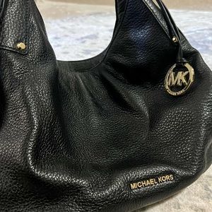 Black Michael Kors leather purse bag